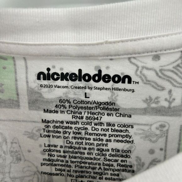 NICKELODEON Spongebob Squarepants Womens Neon Crop Jellyfish Comic T-Shirt Large - Picture 4 of 4